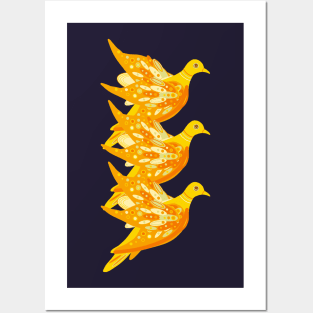 Yellow Dove Lights Posters and Art